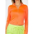 thumbnail image 3 of Mock Neck Zip Front Crop Top, Blouse, 3 of 5