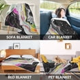 thumbnail image 2 of Yayeee Throw Blanket for Couch Soft Warm 50" x 60" Sofa Chair Bed Decoration, Colorful White, 2 of 7
