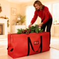 thumbnail image 2 of Bolsa de almacenamiento para árbol de Navidad BOOPNEW, impermeable, 9 pies, roja, 2 of 7