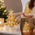 thumbnail image 6 of Tabletop Christmas Night Light, Lighted Mini Glass Christmas Tree with Star Topper, Festive Holiday Centerpiece for Home Mantel Shelf Office Desk Party Decoration, 6 of 7