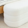 thumbnail image 3 of Linon Jacoby Oblong Ottoman, White Sherpa, 3 of 8