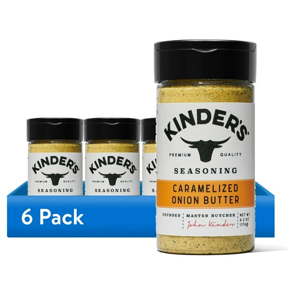 (6 pack) Kinder's Caramelized Onion Butter Seasoning, 6.2 oz
