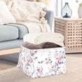 thumbnail image 3 of Yayeee Collapsible Cube Storage Bin with Lid Fabric Closet Decorative Basket with Handles, Purple Wildflowers, 3 of 7