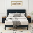 thumbnail image 4 of Roomfitters Dark Blue Nightstand Set of 2 with Storage Cabinet & Solid Wood Top, Bedside Table, Sofa Side Coffee Table for Bedroom, Living Room, 4 of 9
