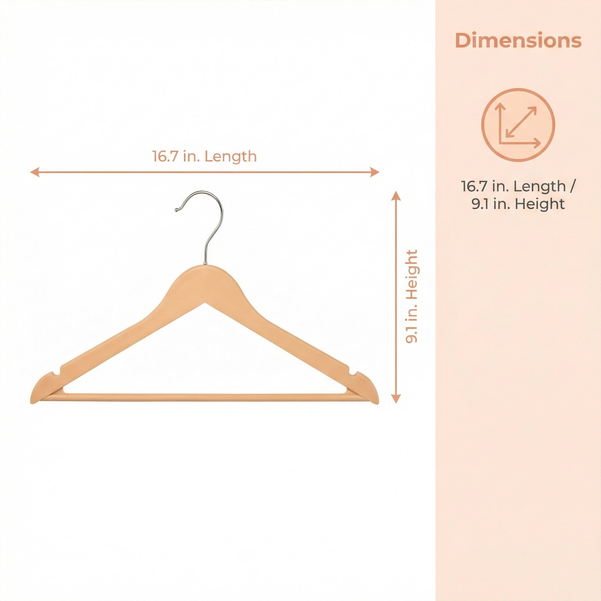Unique Bargains 10Pcs Plastic Durable Space Saving Nonslip Hangers Brown