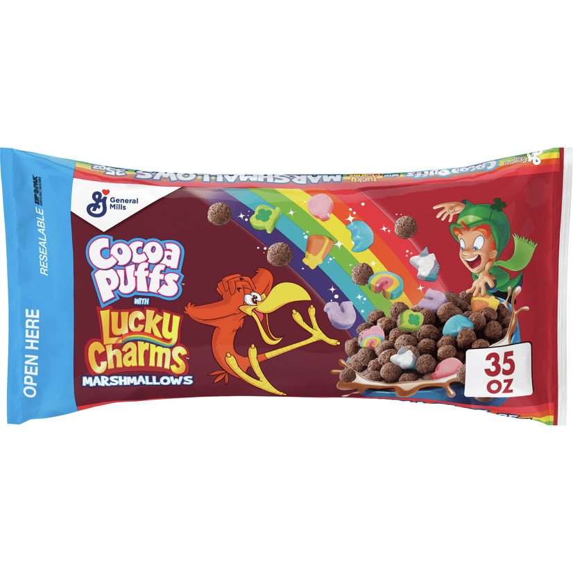 Cocoa Puffs Lucky Charms Breakfast Cereal, 35 oz