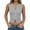 Grey, variant on Womens Tank Tops Sexy Crop Sleeveless Top V Neck Tight Double Lined Open Front Vest Zip Up Work Business Shirts/White/XL