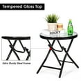 thumbnail image 6 of Costway 3 PCS Outdoor Folding Rocking Chair Table Set Bistro Sets Patio Furniture Red, 6 of 10