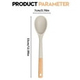 thumbnail image 3 of THLKIF Large Silicone Cooking Spoons, Nonstick Solid Wooden Handle Spoon, Heat Resistan Silicone Kitchen Spoons for Cooking, Serving, Basting, Mixing, 13.2 Inch, 3 of 9