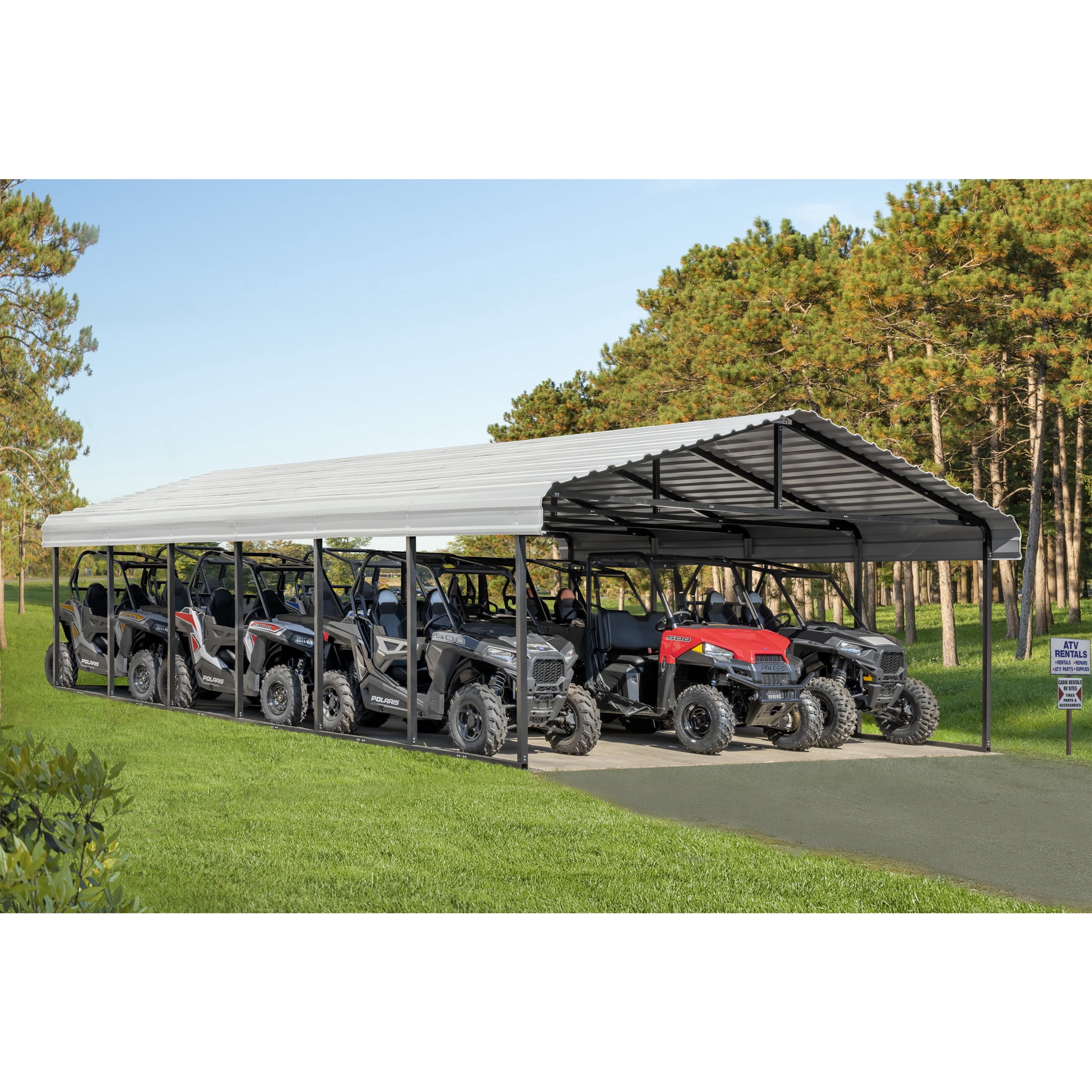 Arrow 20 x 29 x 7 ft Eggshell Carport