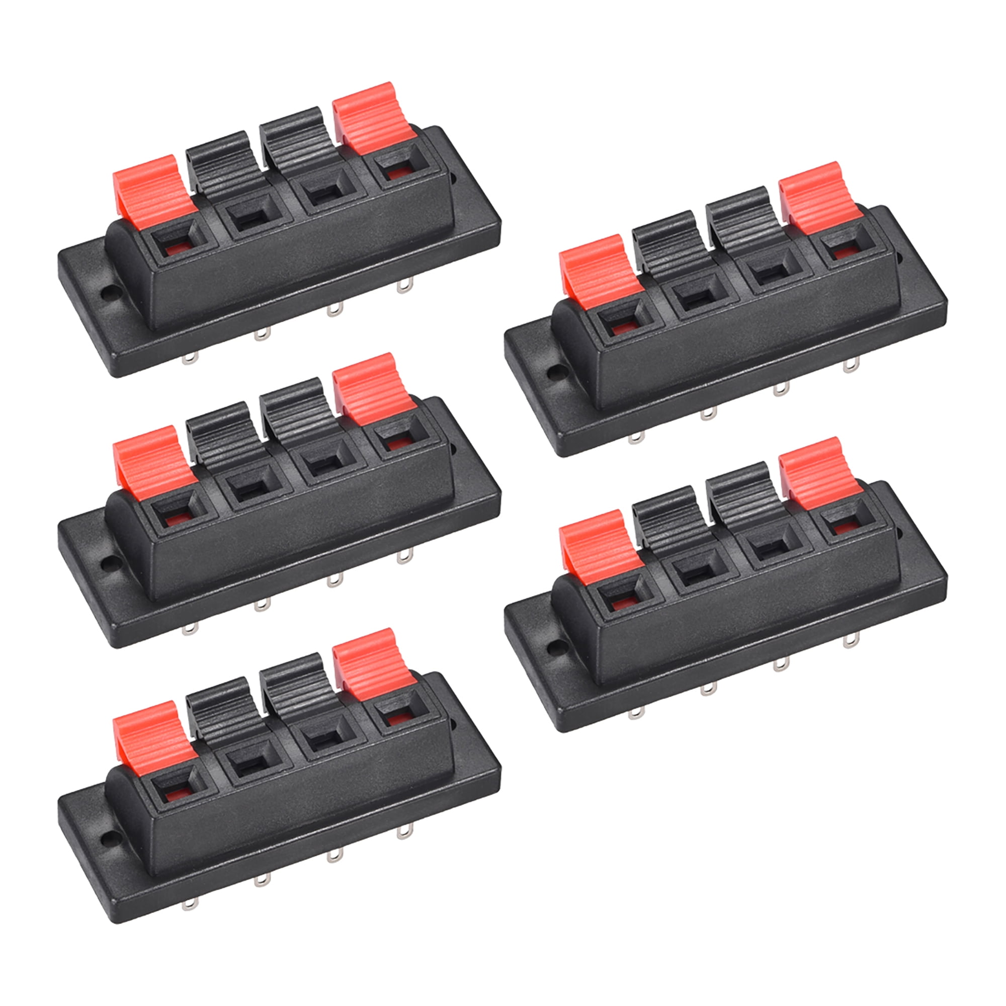 4 Ways Spring Speaker Terminal Clip Push Release Connector Audio Cable