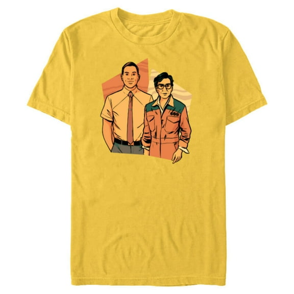 Marvel Studios Loki Season 2 TVA Casey and O.B. - Short Sleeve Blended T-Shirt for Adults - Customized-Yellow