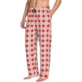 thumbnail image 6 of Salouo Checkered Christmas With Snowflakes Print Pajama Pants for Men, Lounge Pants Elastic Waistband Casual Men's sleepwear Loungewear Sleep Pajama Pant -Large, 6 of 7