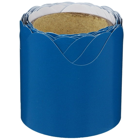 Uonlytech Bulletin Border Trim Blue Waterproof for Classroom and Home Decoration