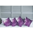 thumbnail image 2 of Ambesonne Christmas Throw Pillow Cover 4 Pack, Xmas Stars Backdrop, 18", Purple, 2 of 5