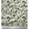 thumbnail image 1 of Soimoi Rayon Fabric Crossbone & Skull Halloween Print Fabric by Yard 56 Inch Wide, 1 of 3