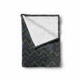 thumbnail image 2 of Dark Blue Soft Flannel Fleece Throw Blanket, Modern Geometrical Pattern with Neon Effected Chevron Zigzag Lines, Cozy Plush for Indoor and Outdoor Use, 50" x 70", Dark Blue Yellow Green, by Ambesonne, 2 of 6