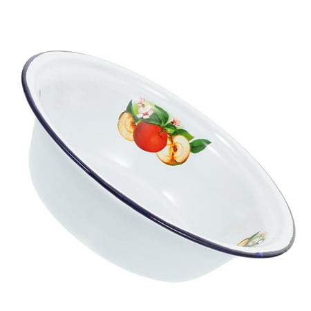 

Enamel Basin Enamel Basin Thickened Soup Basin Multi-functional Basin Retro Storage Basin Random Style