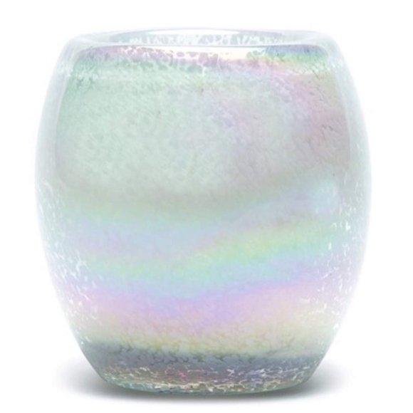 Dynasty Gallery Bougeoir Votive en Verre Scintillant + Verre 4 Pouces (Neige)