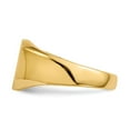 thumbnail image 3 of Solid 14k Yellow Gold 9.5x9.5mm Closed Back Engravable Monogram Signet Ring Band Size 6.5, 3 of 6