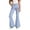 Blue, variant on Girls Uniform Pants, Bell Bottoms for Girls School Uniforms, Breast Cancer Awareness Flare Pants, Back To School Outfits (Black, 11-12 Years)