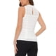 thumbnail image 3 of Inspira Chic Conjunto Top Sin Mangas de Encaje Floral con Cuello Fruncido y Espalda con Abertura para Mujeres XL Blanco, 3 of 7