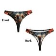thumbnail image 3 of Kdxio String à Motif de Berger Allemand Fleur Colorée Sans Couture pour Femmes - String Taille Basse Invisible Culottes Extensibles pour Femmes, Culottes Respirantes-Moyennes, 3 of 6