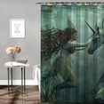 thumbnail image 2 of Blue Ocean Underwater World Sea View Coral Reef Art Home Decoration Bathroom Shower Curtain Multiple Sizes with Hooks, 2 of 7