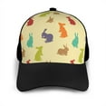 thumbnail image 3 of Yiaed Colorful Rabbit Print Baseball Cap Dad Hat Polo Style Plain Blank Adjustable Size, 3 of 5