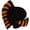 Black Orange, variant on Wig Beard Hats Funny Knit Hat Handmade Winter Beard Facemask Roman Knights Wig Beanie Hat