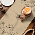 thumbnail image 3 of Black Khaki Table Runner 72 Inches, Spring Flora Bed Runner Dresser Scarves Tabletop for Indoor Outdoor Parties/Ceremony/Banquet, 18" x 72", 3 of 8