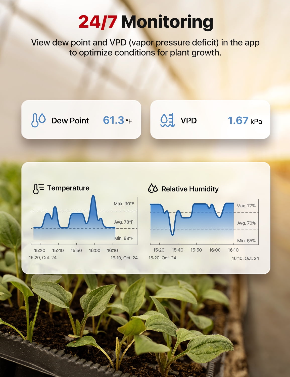 X-Sense Wi-Fi Hygrometer Indoor Humidity, Smart Hygrometer Thermometer with Remote Monitoring & App Control, Wi-Fi Temperature Sensor for Room Temperature Monitoring, Humidor, Greenhouse