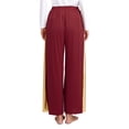 thumbnail image 6 of iiniim 2 PCS Worship Praise Dance Outfit for Women Color Block Irregular Hem Dress with Wide-Leg Burgundy XXL, 6 of 7