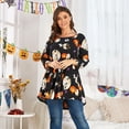 thumbnail image 6 of LARACE Plus Size Tunics for Women Long Shirts in Sizes up to 4X Casual Wear or Dressing Up, Available in a Variety of Colors and Styles(4X,Flower42_Halloween), 6 of 8
