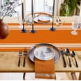 thumbnail image 5 of Fall Table Runner Fall Orange Stripes Fall Autumn Harvest Thanksgiving Table Runners French Stripe Farmhouse Style Tablecloth Kitchen Dinner Table Decoration for Holiday Dinner Parties 13.8x108 inches, 5 of 5