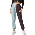 thumbnail image 1 of Gibobby pantalones afelpados para mujer Pantalones de chándal con bolsillo para mujer, estampado, cómodos, de cintura alta, para entrenamiento, salón atlético, informales, para correr (Café, M), 1 of 5