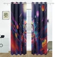 thumbnail image 2 of Cat Astronaut Planets and Moon Black Out Curtains 84 Inch Length Curtains for Sliding Glass Doors Bedroom Living Room 2 Pack, 2 of 6