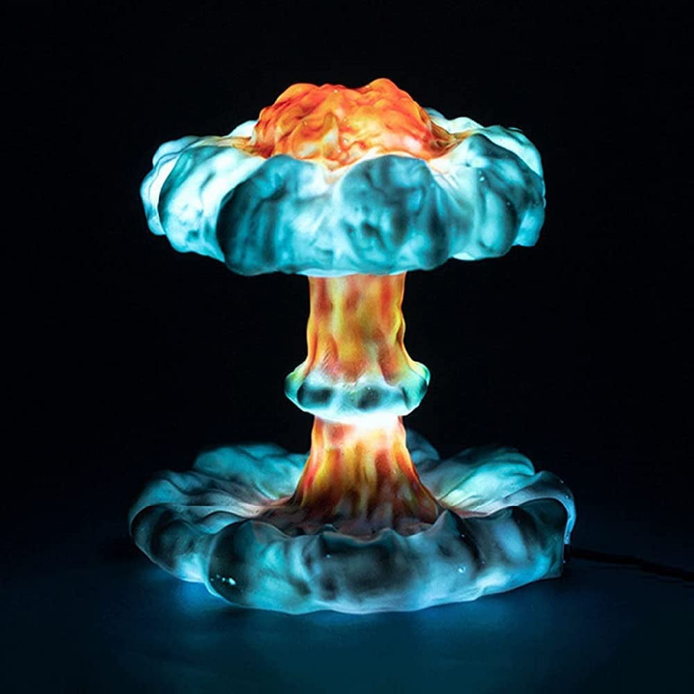 3D Mushroom Cloud Nuclear Explosion Lamp, Atomic Bomb Model