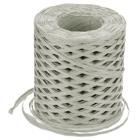 Uxcell Raffia Paper Craft Ribbon, 1/4 Inch 218 Yards Raffia String Packing Paper Twine, Grey