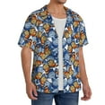 thumbnail image 4 of Xecao offers the Colorful Butterfly1 for Men's Casual Short-sleeved Shirt, a button-up collared shirt with a pocket, perfect for beach vacations and yacht travel in the Large size., 4 of 7