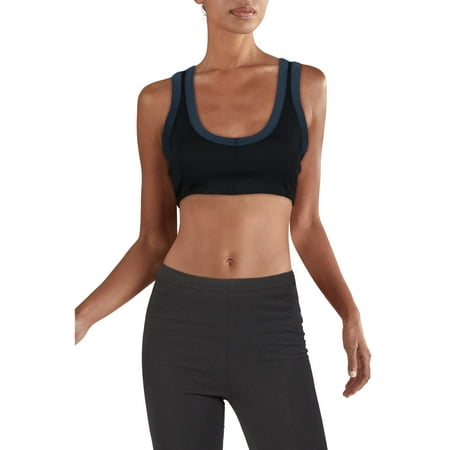 

FP Movement by Free People Rebel Women s Cut-Out Contrast Trim Scoopneck Sports Bra