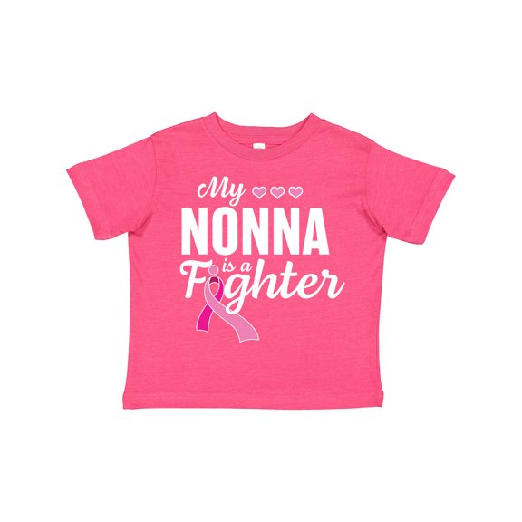 Inktastic Breast Cancer Awareness My Nonna is a Fighter Boys or Girls Toddler T-Shirt
