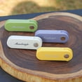 thumbnail image 1 of Pelador de navaja plegable, diseño portátil, multifuncional, mango ergonómico, acero inoxidable, uso doméstico exterior en cocina, blanco verde, 9,1x3,6x1,8 cm, 1 of 8