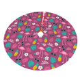 thumbnail image 5 of Cauagu 30" Christmas Tree Skirt Summer Flamingo Pattern Christmas Tree Decorations Tree Mat for Xmas Decorations Occasion Holiday Home Decor -30", 5 of 7