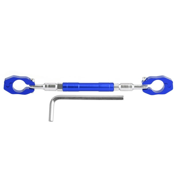 Barra transversal para manillar de motocicleta de 7/8 pulgadas, ajustable, reforzada, con palanca de equilibrio, aleación de aluminio CNC, universal, azul