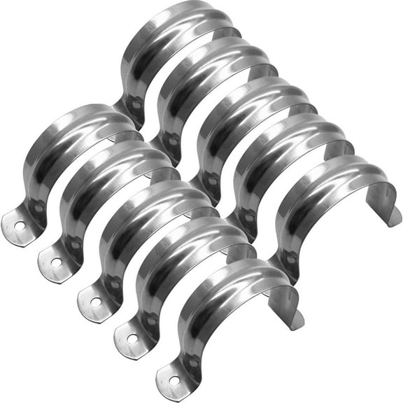 2.5inch Rigid Pipe Strap Clamp-Two Hole Strap-U Bracket Tube Clip-Stainless Steel Heavy Duty Pipe Fasten Holder-Secures Conduit,10Pcs(76mm)