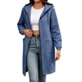 thumbnail image 6 of cocolona Womens Zip Up Hoodies Long Sleeve Solid Color Tunic Fall Jackets Coat Casual Oversized Hooded Sweatshirts with Pockets, 6 of 8
