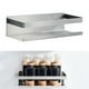 thumbnail image 4 of Especiero de pared de acero inoxidable, estante de almacenamiento de vidrio para cocina L, 4 of 8