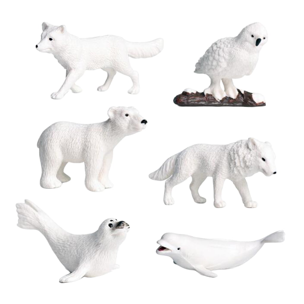 Miniatures Arctic Animal Model Toys Polar Bear Craft Accessories Dollhouse 
