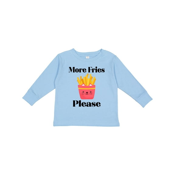 Inktastic Funny French Fry More Fries Boys or Girls Long Sleeve Toddler T-Shirt